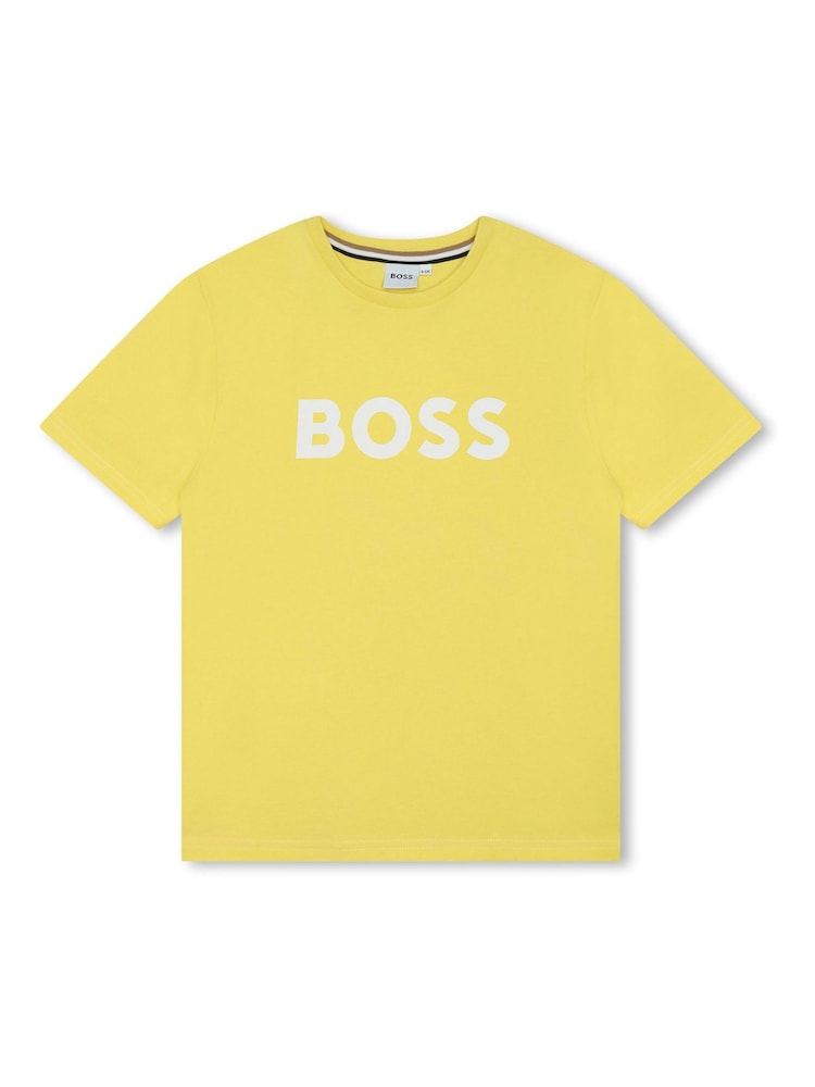 Rumena - Majica s krakimi rokavi in logotipom BOSS - Slika 1 iz 3 Rumena - Majica s krakimi rokavi in logotipom BOSS - Slika 1 iz 3