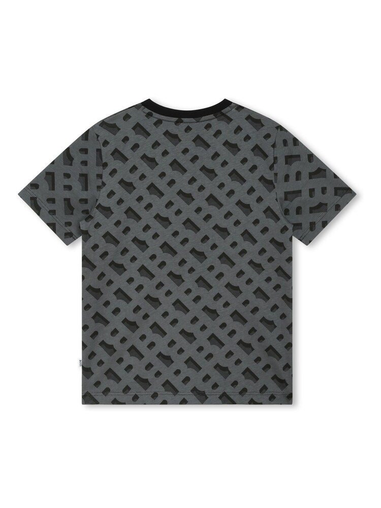BOSS Black Short Sleeved All-Over Print Logo T-Shirt - Image 2 of 3 BOSS Black Short Sleeved All-Over Print Logo T-Shirt - Image 2 of 3