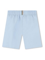 BOSS Ocean Blue Logo Swim Shorts - Image 2 of 2