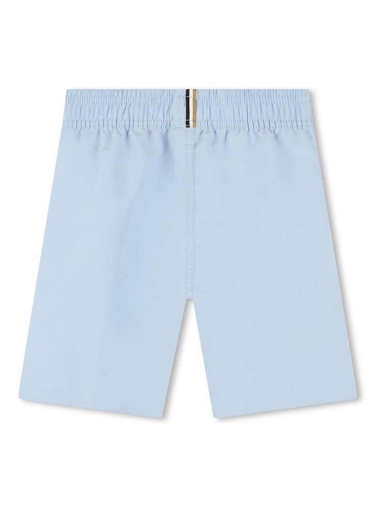 BOSS Ocean Blue Logo Swim Shorts - Image 2 of 2 BOSS Ocean Blue Logo Swim Shorts - Image 2 of 2