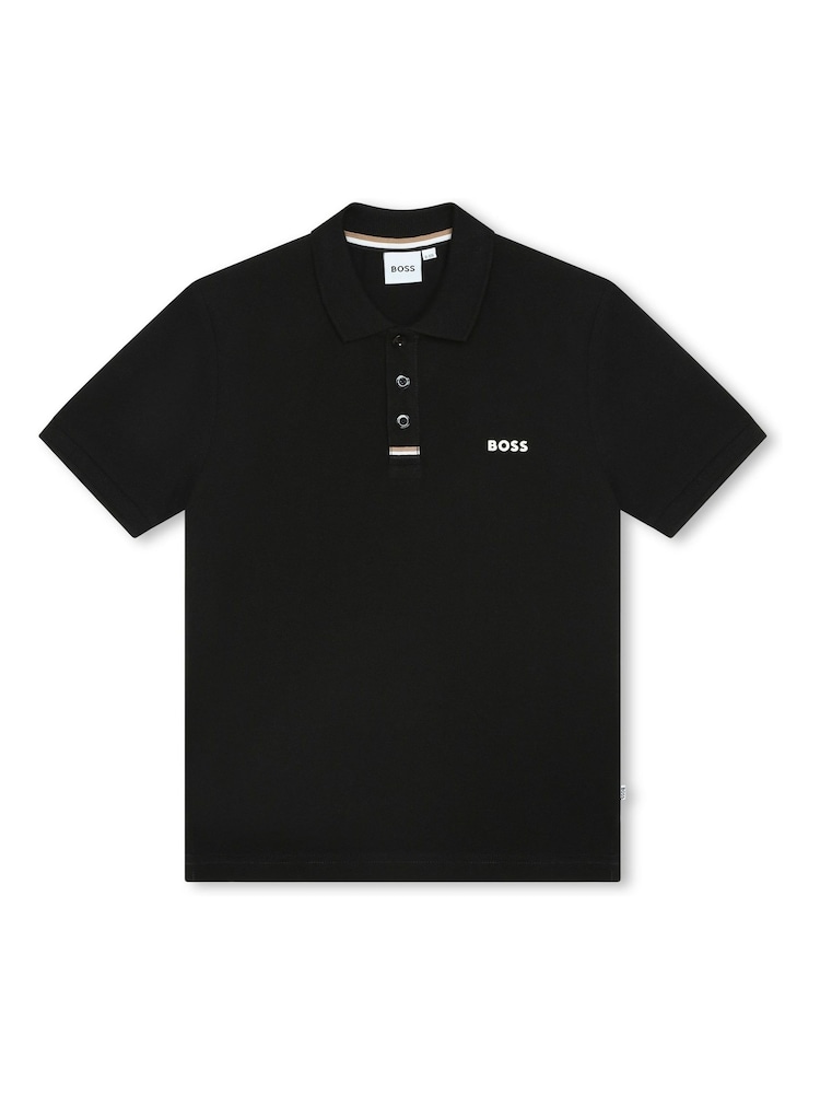BOSS Black Short Sleeved Logo Polo Shirt - Image 1 of 3