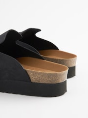 Black Forever Comfort Suede Chunky Footbed Clogs - Image 7 of 7