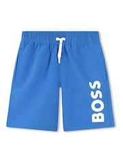 BOSS Blue Logo Swim Shorts - Image 1 of 2