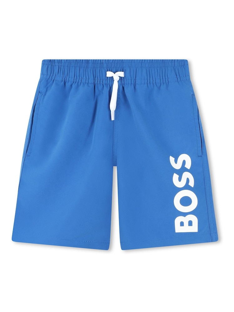 BOSS Blue Logo Swim Shorts - Image 1 of 2 BOSS Blue Logo Swim Shorts - Image 1 of 2