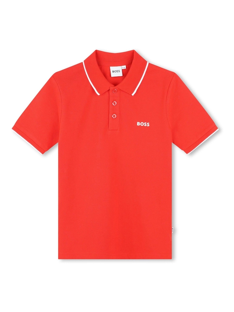 BOSS Red 100% Cotton Short Sleeved Logo Polo Shirt - Image 1 of 2