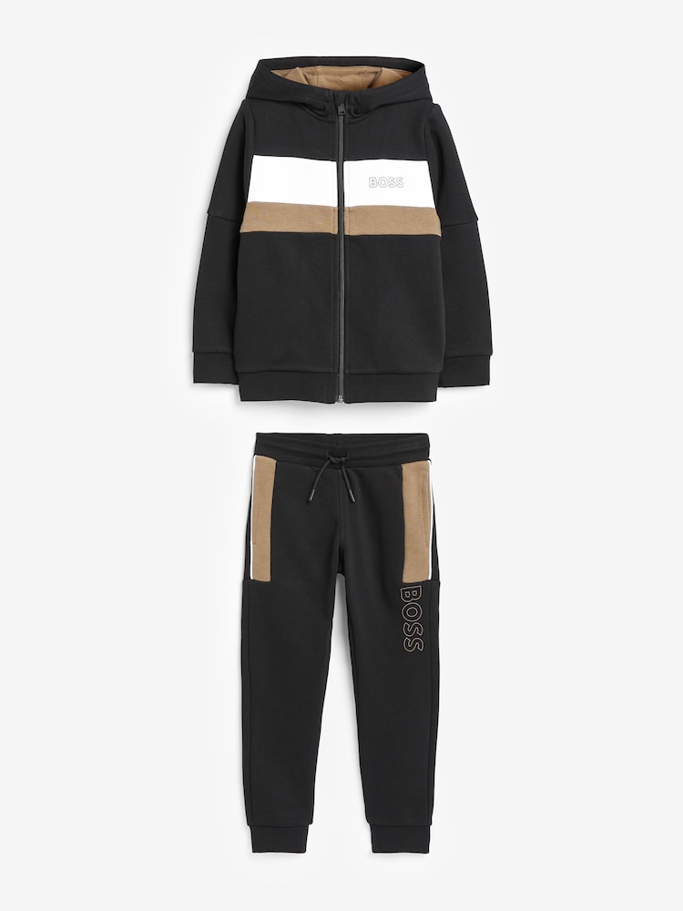 BOSS Black Chest Logo Hooded Tracksuit - Image 1 of 5