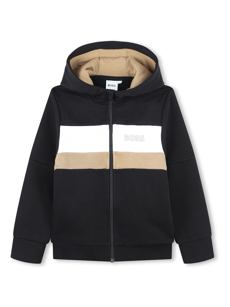 BOSS Black Chest Logo Hooded Tracksuit - Image 2 of 5