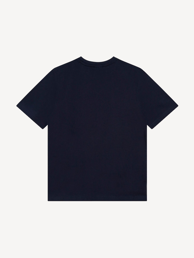 BOSS Navy Blue Logo Short Sleeved T-Shirt - Image 2 of 2 BOSS Navy Blue Logo Short Sleeved T-Shirt - Image 2 of 2