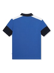 BOSS Blue Colourblock Polo And Shorts Set - Image 5 of 7