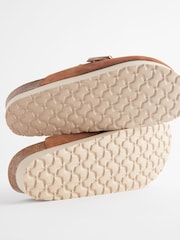 Tan Brown Forever Comfort Suede Chunky Footbed Clogs - Image 5 of 5