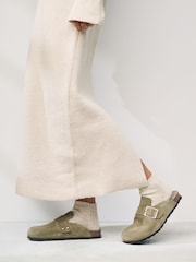 Kaki zelena - Cokasini iz semiša z vložkom Forever Comfort® - Slika 1 iz 1