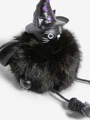 Black Halloween Fluffy Cat Ornament - Image 2 of 4