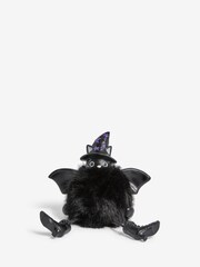 Black Halloween Fluffy Cat Ornament - Image 3 of 4