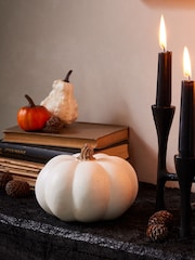 White Autumn Pumpkin Ornament - Image 1 of 4