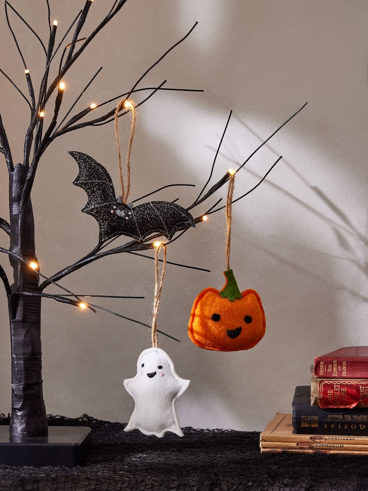 Set of 3 Multi Halloween Felt Baubles - Image 1 of 3
