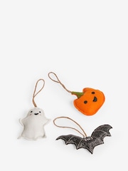 Set of 3 Multi Halloween Felt Baubles - Image 2 of 3