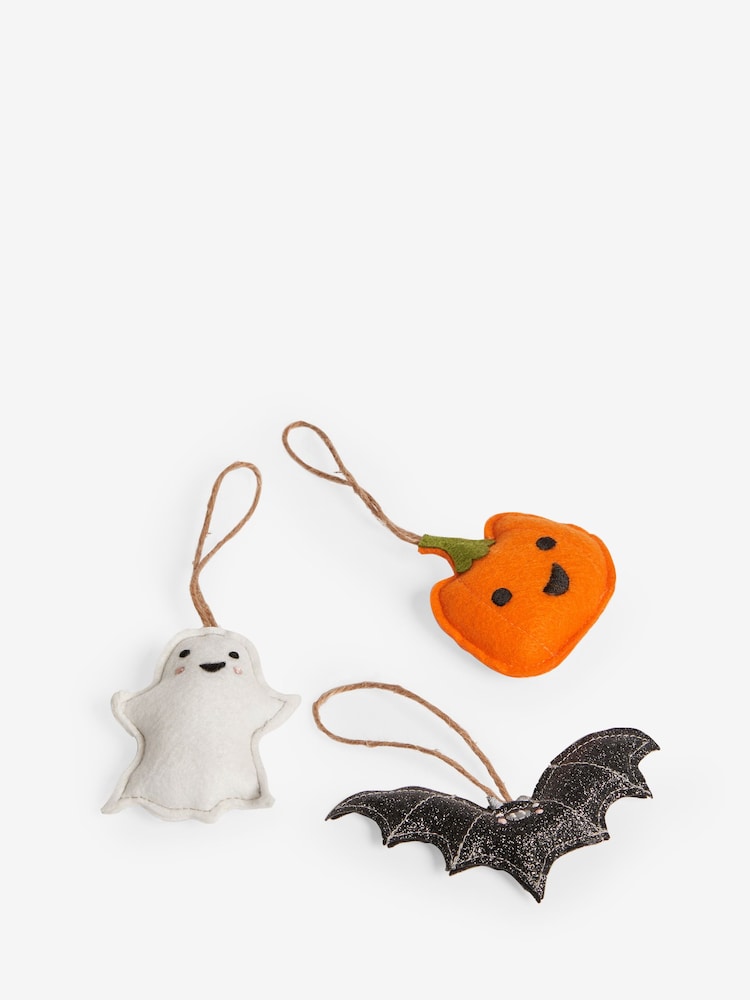 Set of 3 Multi Halloween Felt Baubles - Image 2 of 3