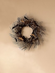 Black Halloween Lit Bat Large Wreath - Image 1 of 4