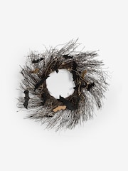 Black Halloween Lit Bat Large Wreath - Image 3 of 4