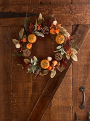 Standard Autumn Pumpkin Small Wreath - Image 2 of 4