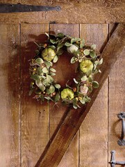 Green Autumn Equinox Pumpkin Wreath - Image 2 of 4