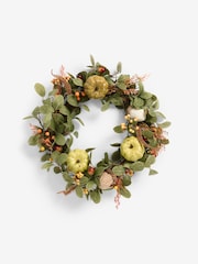 Green Autumn Equinox Pumpkin Wreath - Image 4 of 4