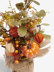 Orange Light Up Autumn Pumpkin Faux Tree - Image 4 of 5