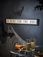 Black Halloween Here For The Boos Sign - Image 2 of 4