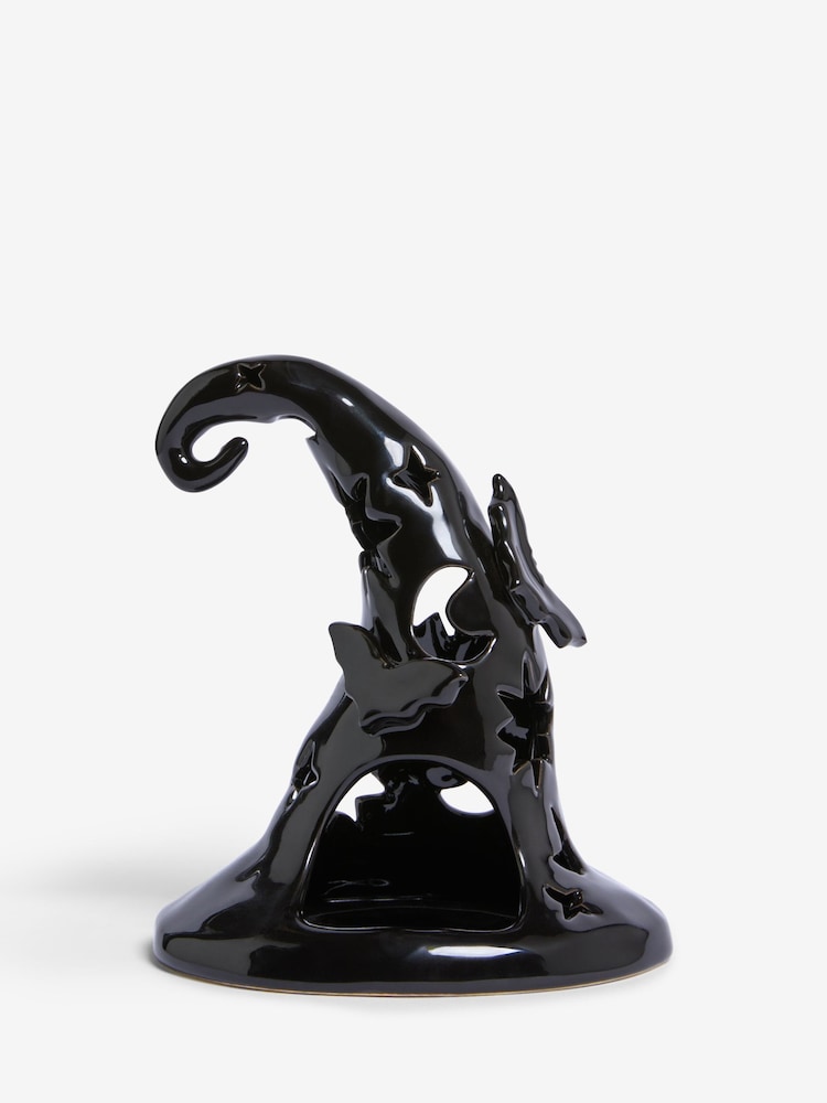 Black Halloween Witches Hat Tea Light Candle Holder - Image 3 of 3