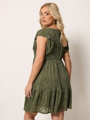 Verde - Yours Curve Wrap Pointelle Dress - Imagen 3 de 5
