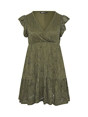 Verde - Yours Curve Wrap Pointelle Dress - Imagen 5 de 5