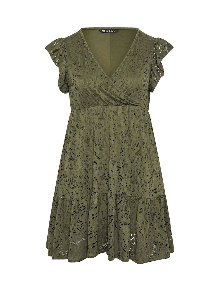 Verde - Yours Curve Wrap Pointelle Dress - Imagen 5 de 5