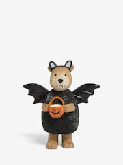 Black Halloween Trick or Treat Bertie Bear Ornament - Image 2 of 4