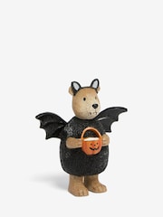 Black Halloween Trick or Treat Bertie Bear Ornament - Image 3 of 4