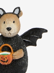 Black Halloween Trick or Treat Bertie Bear Ornament - Image 4 of 4