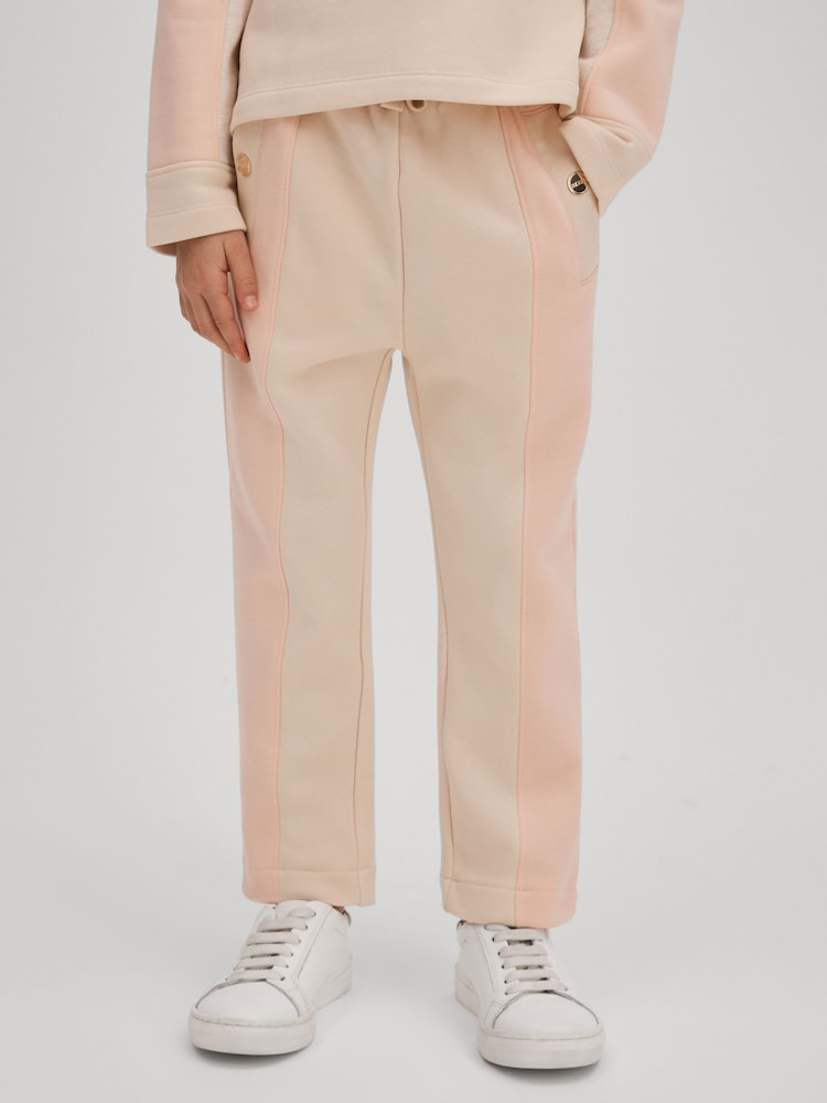 Reiss Pink Ivy 4-9 yrs Cotton Blend Tapered Joggers - Image 1 of 7