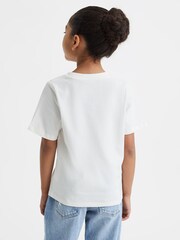 Reiss Ivory Misha 9-13 yrs Cotton Motif Crew-Neck T-Shirt - Image 5 of 6