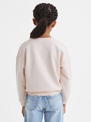 Reiss Pink Yoshy 4-9 yrs Cotton Print Crew Neck Jumper - Image 5 of 6