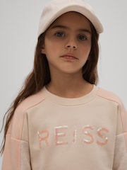 Sudadera de mezcla de algodón con lentejuelas Ivy de Reiss - Imagen 4 de 6