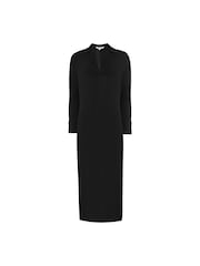 Ro&Zo Collared Rib Jersey Black Dress - Image 4 of 4