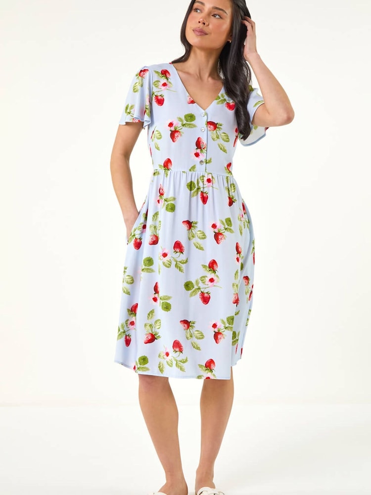 Roman Petite Strawberry Print Pocket Dress - Imagen 2 de 5