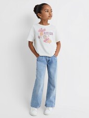 Reiss Ivory Misha 4-9 yrs Cotton Motif Crew-Neck T-Shirt - Image 3 of 6