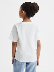Reiss Ivory Misha 4-9 yrs Cotton Motif Crew-Neck T-Shirt - Image 5 of 6