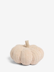 Natural Autumn Pumpkin Chenille Cushion - Image 2 of 3