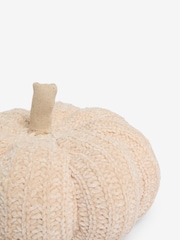 Natural Autumn Pumpkin Chenille Cushion - Image 3 of 3