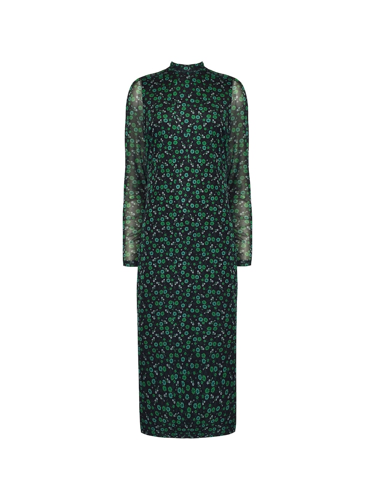 Ro&Zo Ditsy Print Mesh Dress - Image 5 of 5
