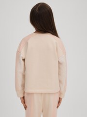 Reiss Pink Ivy 4-9 yrs Cotton Blend Sequin Sweatshirt - Image 5 of 6