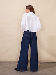 Ro&Zo White Cropped Cotton Shirt - Image 3 of 4