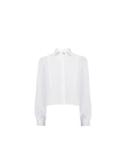 Ro&Zo White Cropped Cotton Shirt - Image 4 of 4