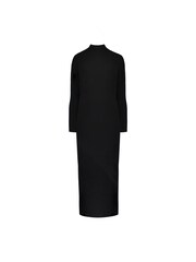 Ro&Zo Petite High Neck Split Leg Jersey Black Dress - Image 5 of 5